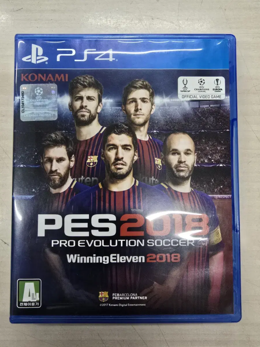 [PS4] 플스4 "PES2018 (위닝2018)" 판매합니다.